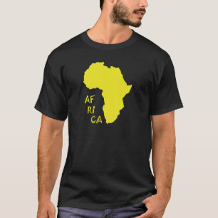 Camiseta Mapa Africano Amarelo Funky