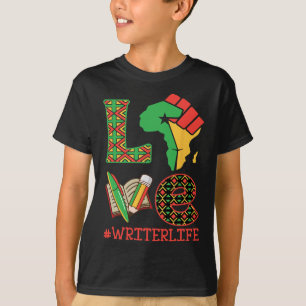 Camiseta Mapa Africano Aumentou Fist Love Writer Life Educa