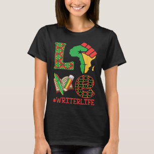 Camiseta Mapa Africano Aumentou Fist Love Writer Life Educa
