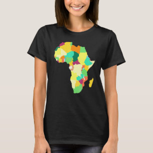 Camiseta Mapa Africano Bela História Negra