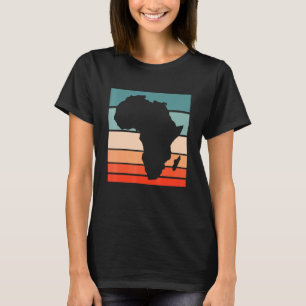 Camiseta Mapa Africano Continente Para O Impulso Negro Do O