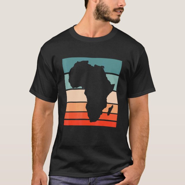 Camiseta Mapa Africano Continente Para O Impulso Negro Do O (Frente)