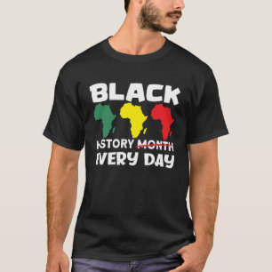 Camiseta Mapa Africano da História Negra Mês 1
