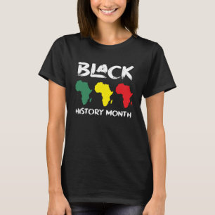 Camiseta Mapa Africano da História Negra Mês 2