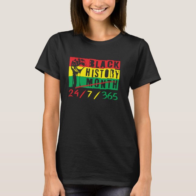 Camiseta Mapa Africano da História Negra Mês 3 (Frente)