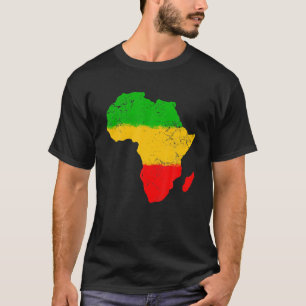 Camiseta Mapa Africano da História Negra Mês Oferece Mapa A