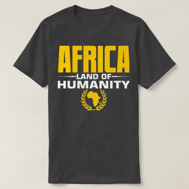 Camiseta Mapa Africano da Terra Humanitária África (Frente do Design)