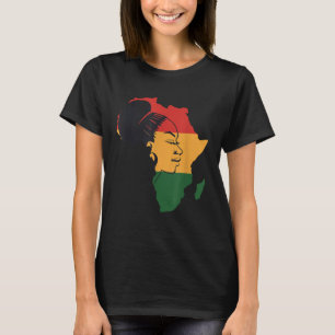 Camiseta Mapa africano desolado com rainha africana em Áfri