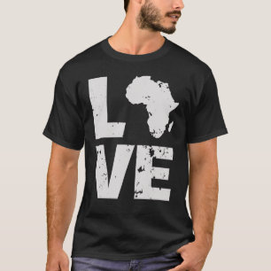 Camiseta Mapa Africano do Continente I Love Africa