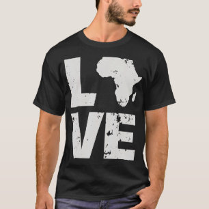 Camiseta Mapa Africano do Continente I Love Africa