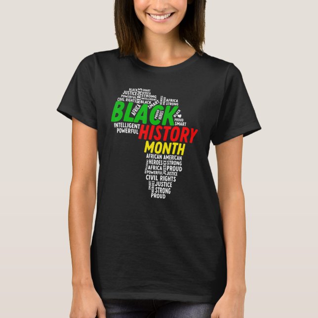 Camiseta Mapa Africano do Mês da História Negra (Frente)