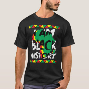 Camiseta Mapa Africano Eu Sou História Negra