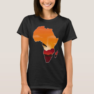 Camiseta Mapa Africano Tradicional do Sunset da Savana Afri
