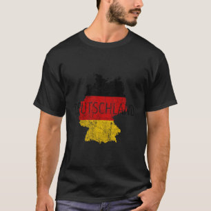 Camiseta Mapa Alemão E Bandeira Souvenir - Alemanha Em Difi