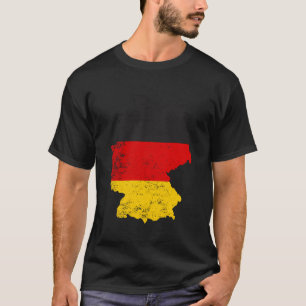 Camiseta Mapa Alemão Sinalizador de Orgulho Alemanha Alemão