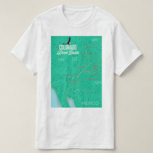 Camiseta Mapa antigo da bacia do rio Colorado