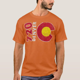 Camiseta Mapa Antigo da Bandeira de Denver Colorado 720 Cas