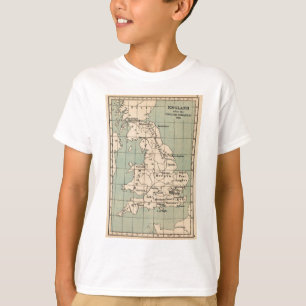Camiseta Mapa antigo da Inglaterra