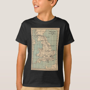 Camiseta Mapa antigo da Inglaterra
