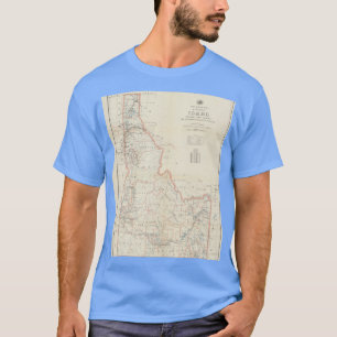 Camiseta Mapa Antigo de Idaho 1938
