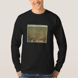 Camiseta Mapa Antigo de Lexington Ky 1871