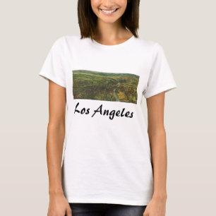 Camiseta Mapa Antigo de Los Angeles, Califórnia e Rio