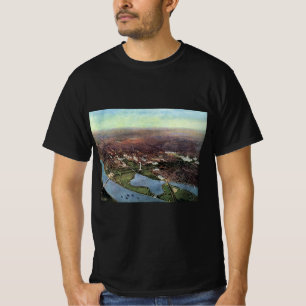 Camiseta Mapa Antigo de Washington DC e do Rio Potomac