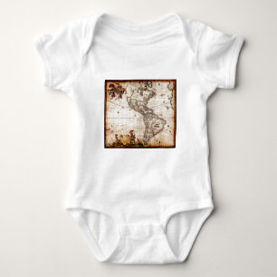 Camiseta Mapa Antigo do Continente Americano