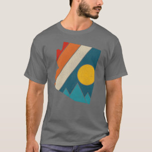 Camiseta Mapa Antigo do Estado do Arizona Montanhas Mochile