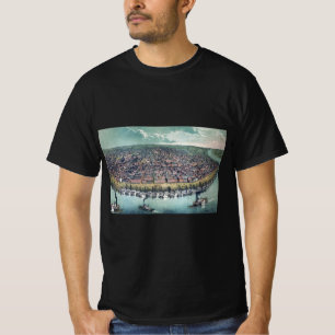 Camiseta Mapa Antigo Saint Louis Missouri Rio Mississippi