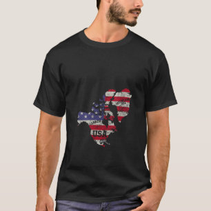 Camiseta Mapa atualizado das mulheres nos EUA Canadá