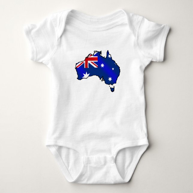 Camiseta Mapa australiano de presentes da bandeira de (Frente)