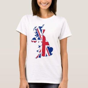 Camiseta Mapa BRITÂNICO da bandeira
