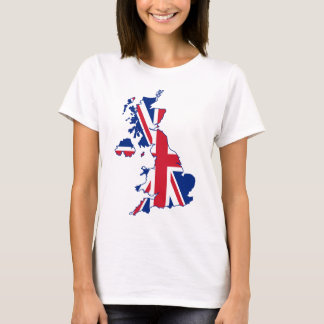 Camiseta Mapa BRITÂNICO da bandeira