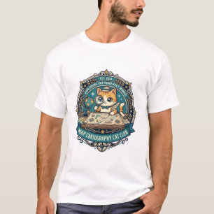 Camiseta Mapa Cartografia Gato Design Divertido Amante de G