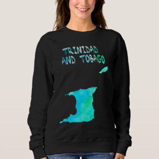 Camiseta Mapa Colorido Isolado De Trinidade E Tobago Em Águ
