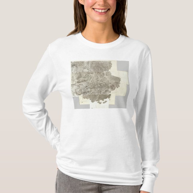 Camiseta Mapa composto de France (Frente)