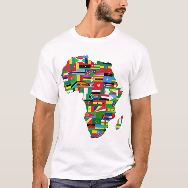 Camiseta Mapa da África (Frente)