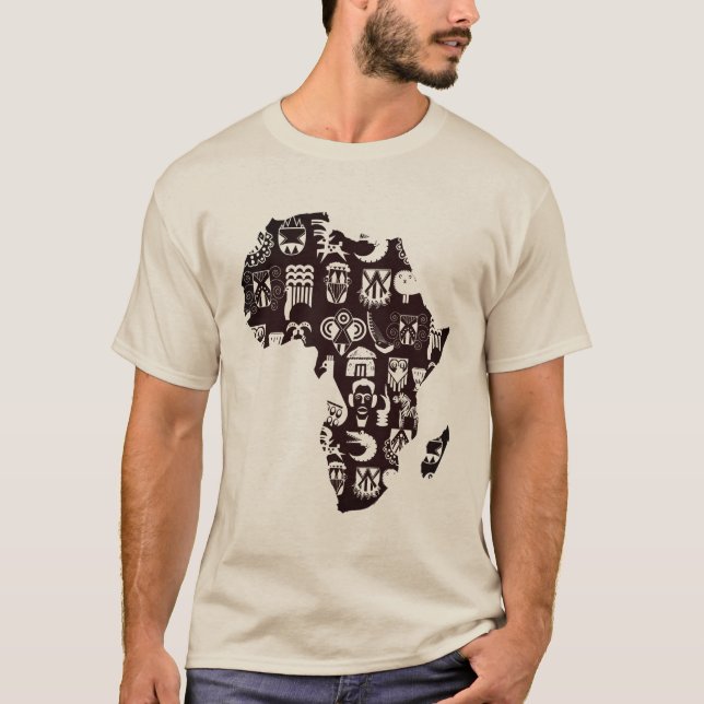 Camiseta Mapa da África (Frente)