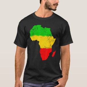 Camiseta Mapa da África Mês da História Negra Afro Orgulho 