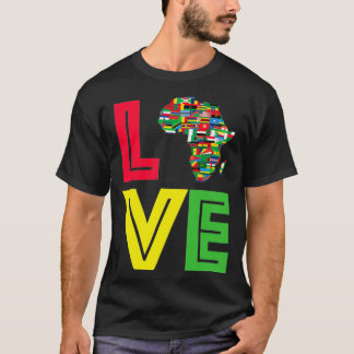 Camiseta Mapa da África Motherland Love