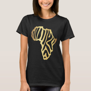 Camiseta Mapa da África - Ouro 4