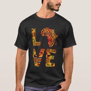 Camiseta Mapa da África para a África tradicional Kente
