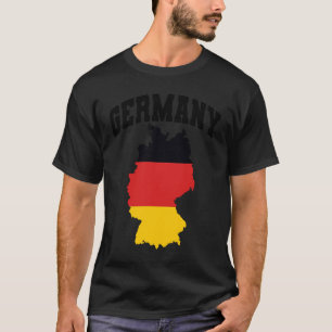 Camiseta Mapa da Alemanha com Bandeira