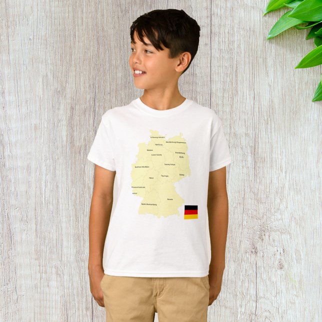 Camiseta Mapa da Alemanha com Estados e Capitais (Criador carregado)