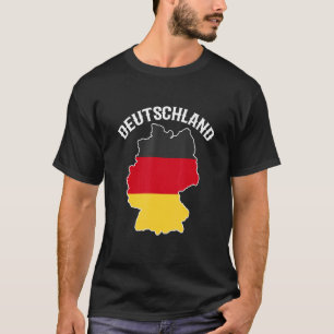 Camiseta Mapa da Alemanha Deutschland Mapa do País Bandeira