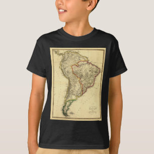 Camiseta Mapa da América do Sul em 1817