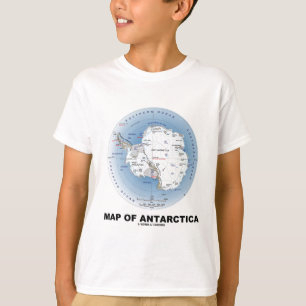 Camiseta Mapa da Antártica (geografia)