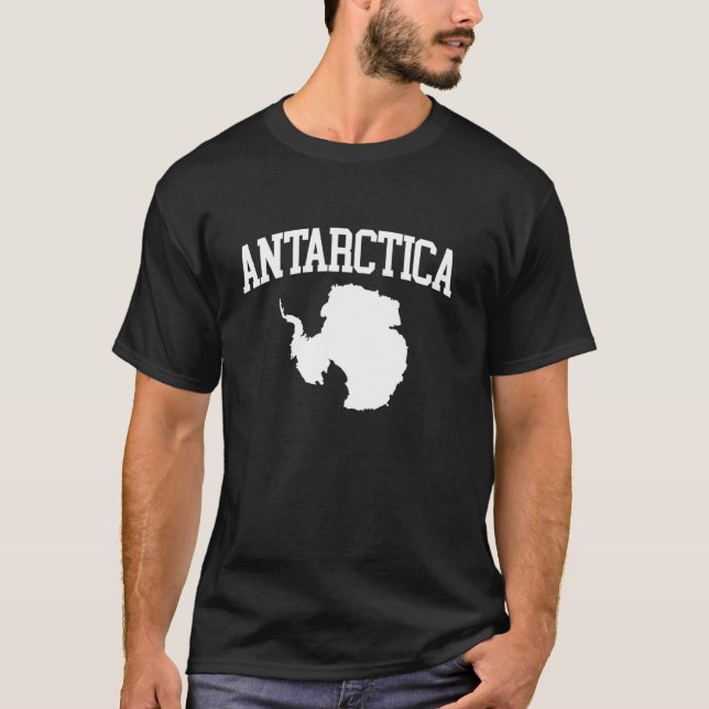 Camiseta Mapa da Antártida da Antártida (Frente)