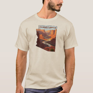 Camiseta Mapa da Arizona do Parque Nacional do Grand Canyon